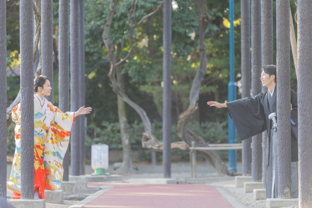 中村公園（名古屋市中村区）での前撮り・フォトウエディングのロケーション撮影