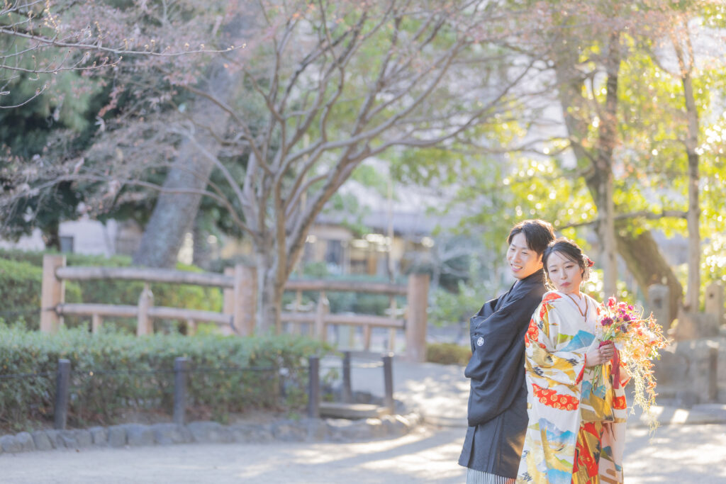 中村公園（名古屋市中村区）での前撮り・フォトウエディングのロケーション撮影