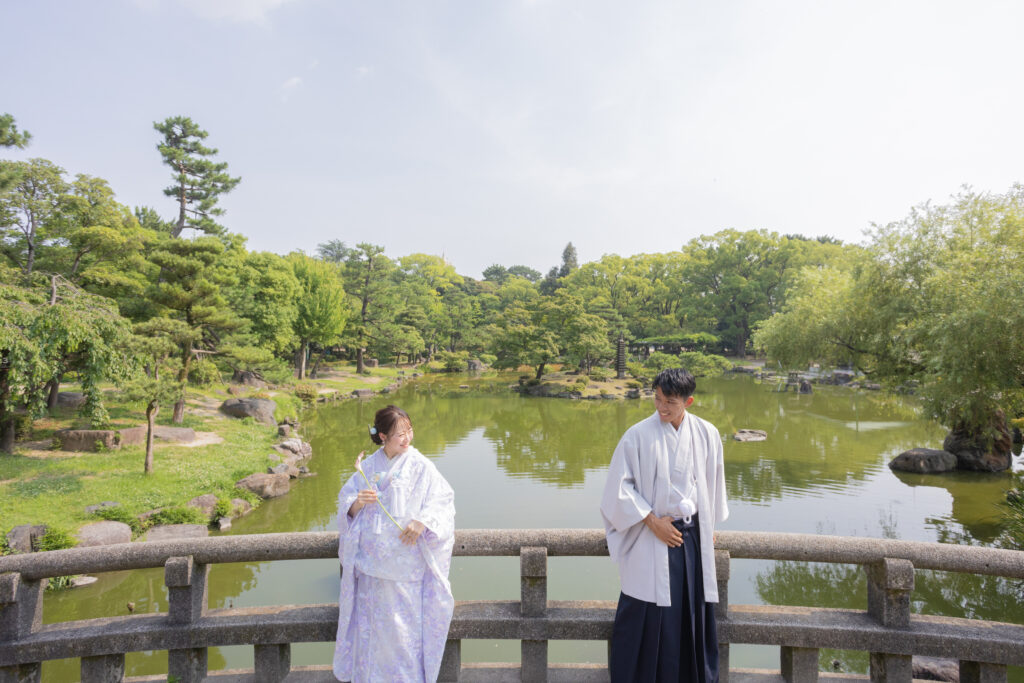 鶴舞公園（名古屋市昭和区）での前撮り・フォトウエディングのロケーション撮影